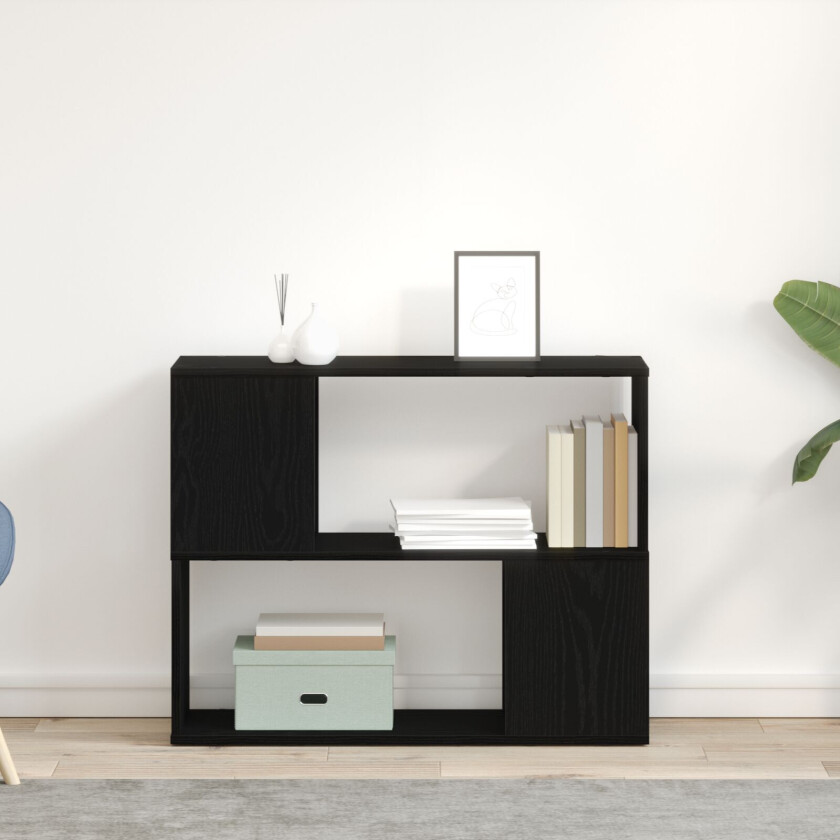 TV-skap Svart eik Konstruert tre 80 x 24 x 63 cm TV-stativ