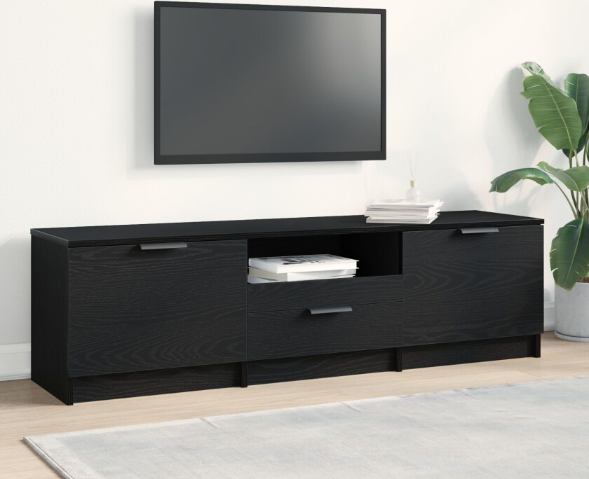 TV-skap Svart eik Konstruert tre 140x35x40 TV-skap Rektangulært