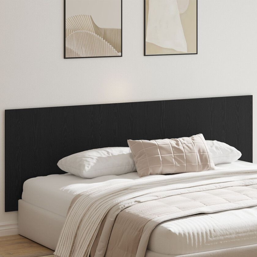Veggmontert Sengegavl Svart eik Konstruert tre 240 x 1.5 x 80 cm