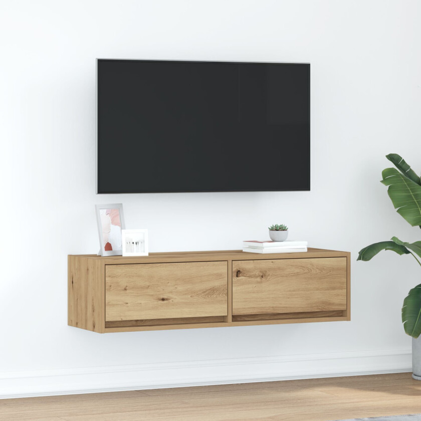 TV skap Kunstnerisk eik Konstruert tre 100 x 31 x 25.5 cm