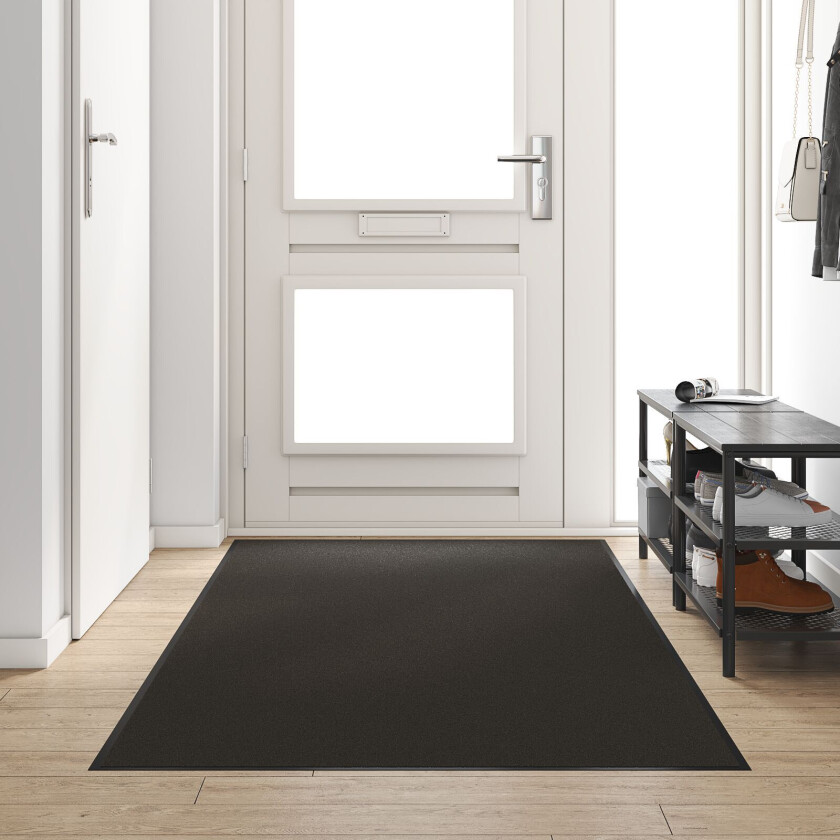 Bilde av Dørmatte Svart Polyamid 300 x 120 x 0.9 cm Dørmatte Rektangulær