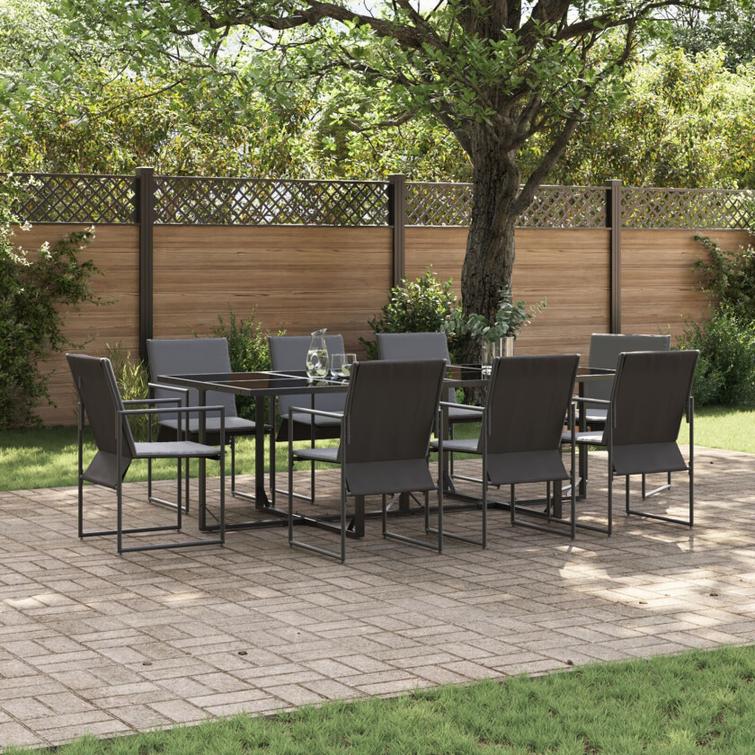 Sett med 3 Grå Metall og stoff Stor Holdbar