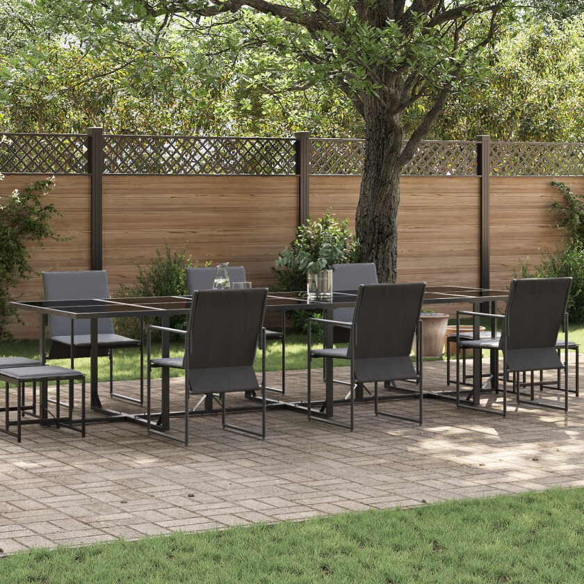 Sett med 4 Svart Textilene stoff 40 cm x 40 cm x 35 cm