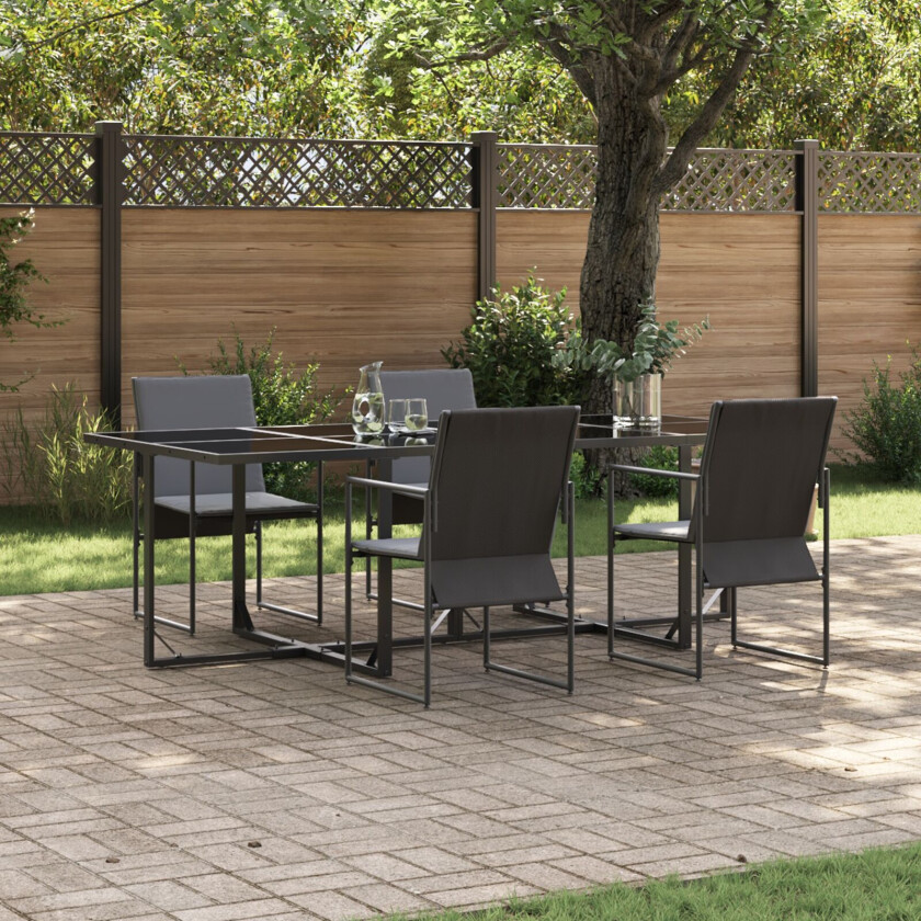 Sett med 2 Svart Pulverlakkert stål Middels Utvidbart