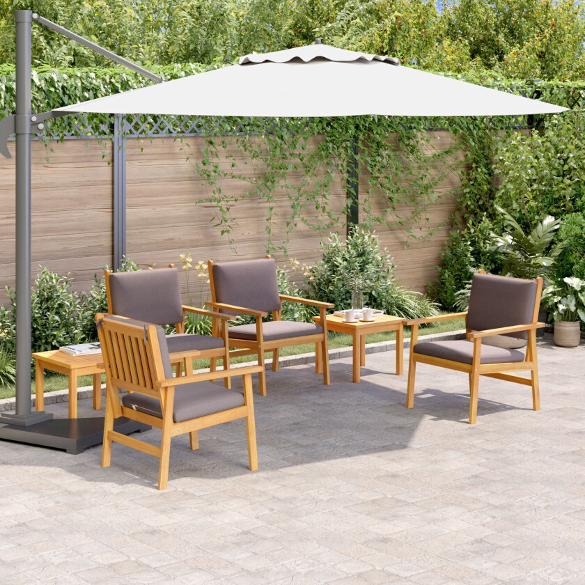 Sett med 2 Antrasitt Akasietre, Polyester Medium