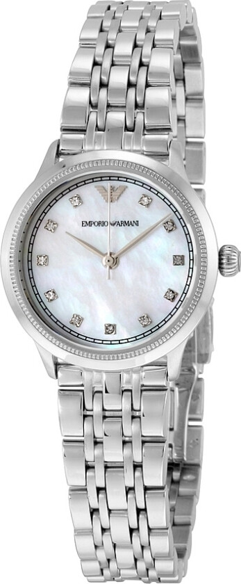 Dameklokke AR1803 Dress Hvit/Stål Ø26 mm