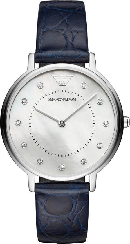 Dameklokke AR11095 Dress Sølvfarget/Lær Ø32 mm