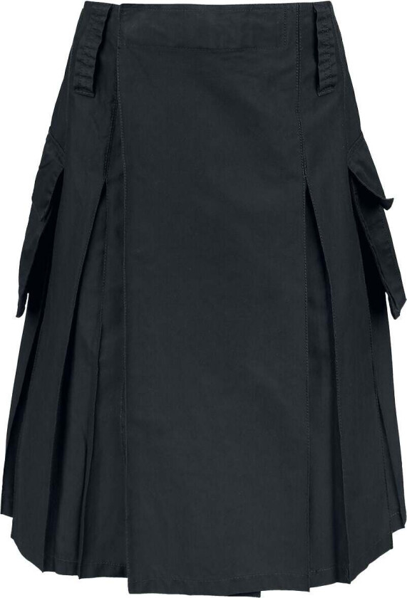 Middellangt skjørt - Kilt - S til 5XL - Herrer - svart