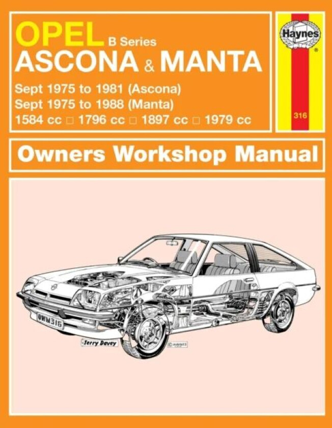 Opel Ascona & Manta (B Series) (Sept 75 - 88) Haynes Repair Manual av Haynes Publishing