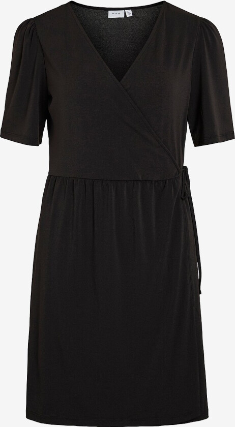 Omslagskjole viNayeli S/S Short Wrap Dress - Svart