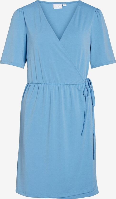 Omslagskjole viNayeli S/S Short Wrap Dress - Blå