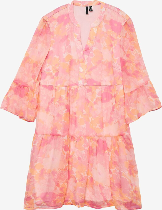 Kjole vmSmilla 3/4 Short Dress Wvn - Rosa