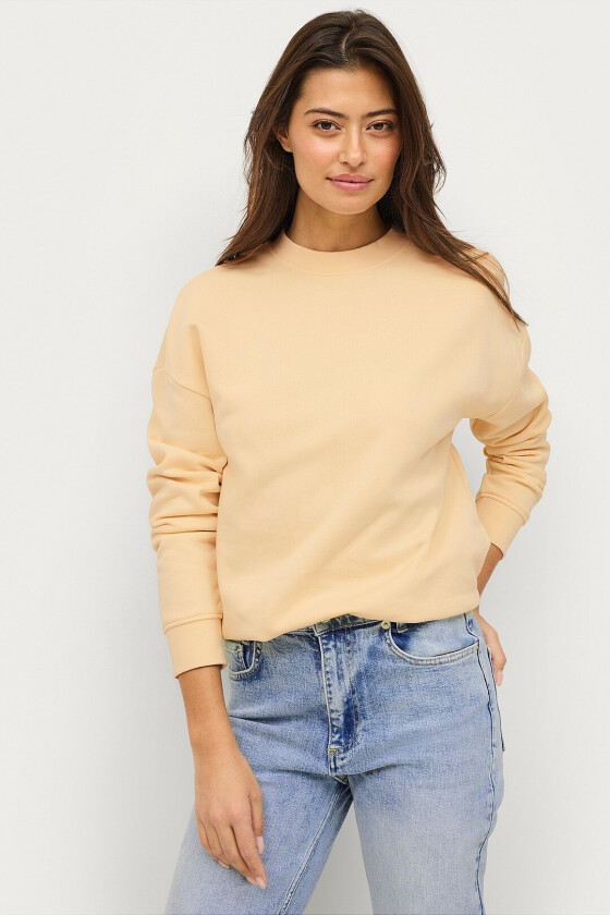 Sweatshirt med rund hals - Natur