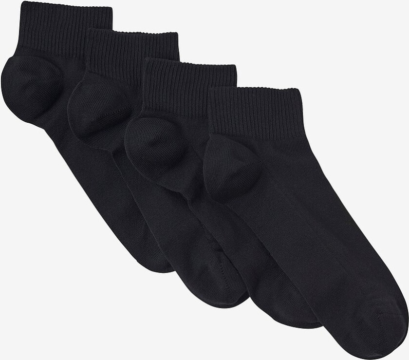 Ankelsokk 4-pakning - Svart