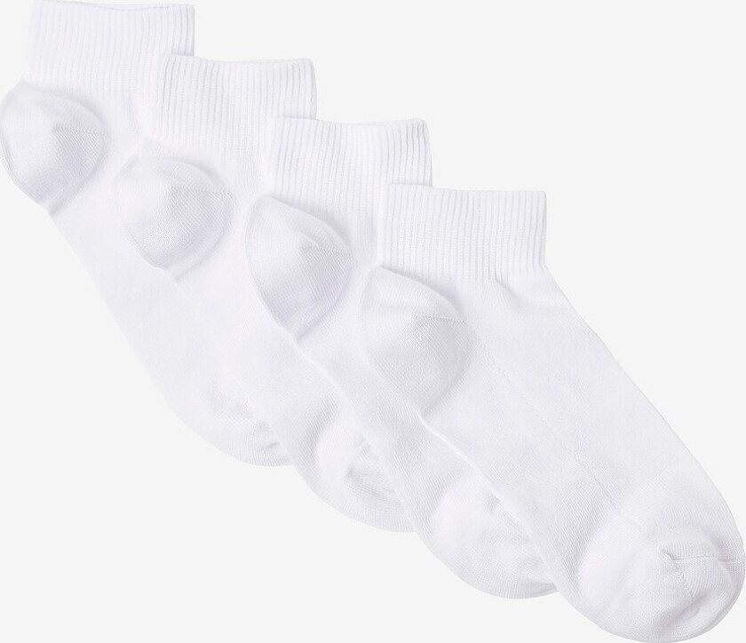 Ankelsokk 4-pakning - Hvit