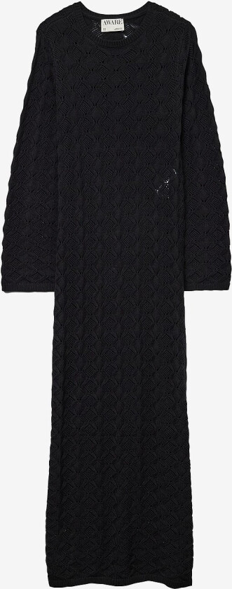 Maxikjole vmPaola LS O-neck Ankle Knit Dress - Svart