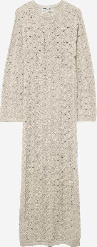 Maxikjole vmPaola LS O-neck Ankle Knit Dress - Grå