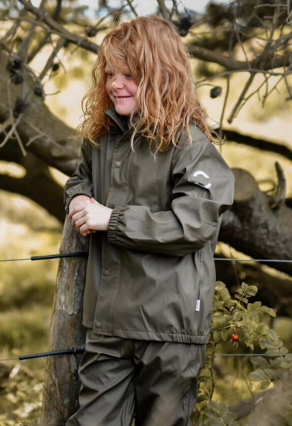 Regnsett med Sele, Dusty Olive, 110 - Regntøy - Polyester,PU