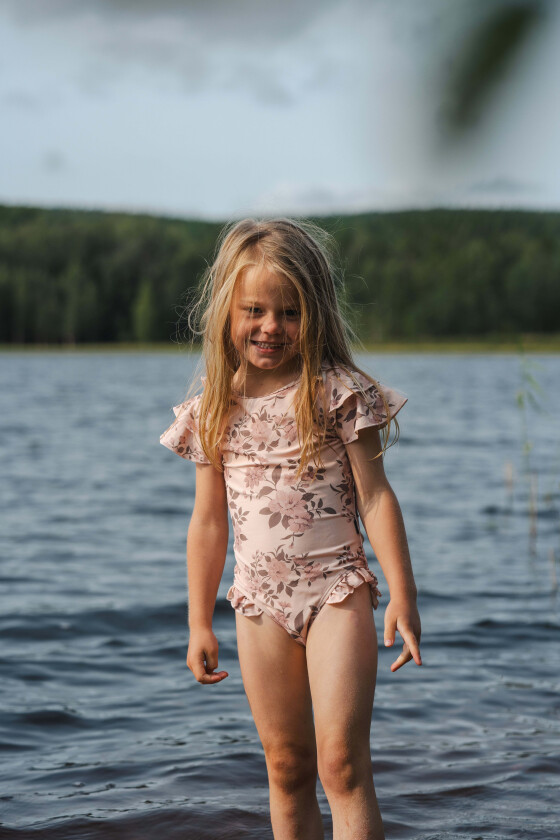 Gracie Badedrakt, Blush/Rose, 74-80 - Badetøy - Elastan,Nylon
