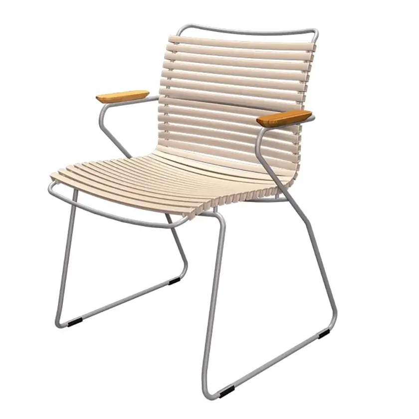 CLICK Rammestol Beige/grå/Bambus