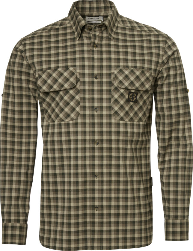 Men's Creek Shooting Fit Coolmax Shirt Mink Brown Checked
