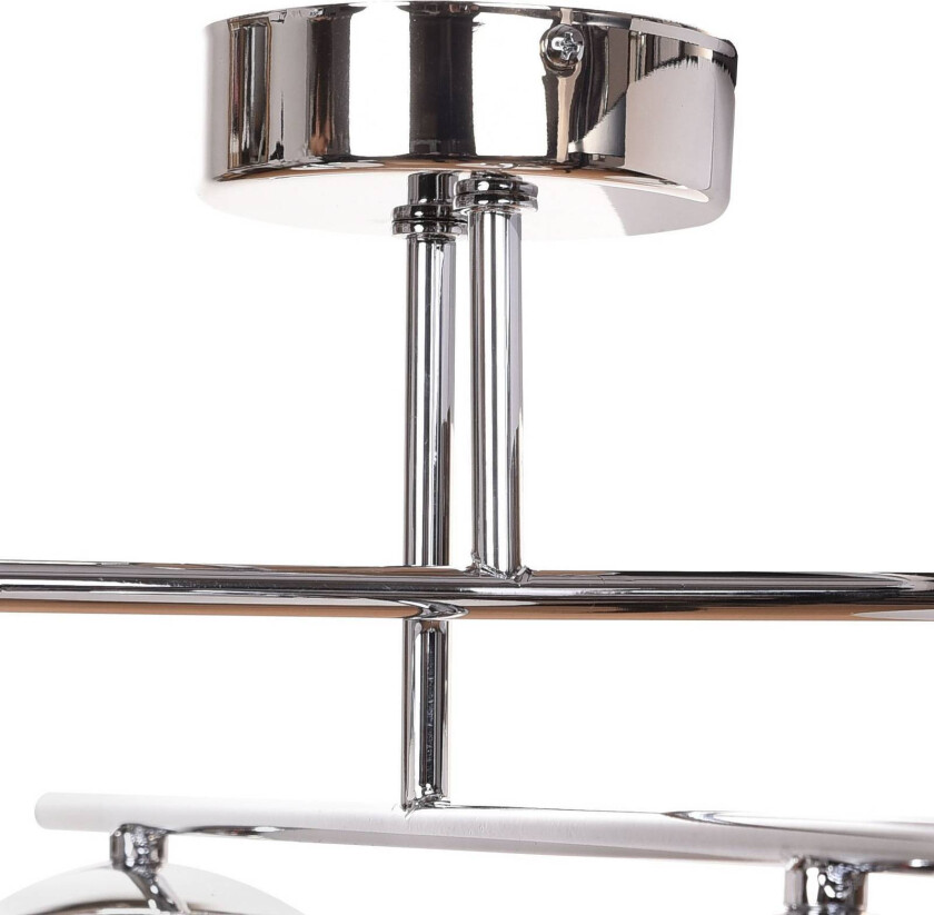 Aurora taklampe, kromfarget, 4 lyskilder, glass, metall