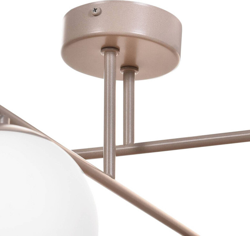 Aurora taklampe, beige, 4 lyskilder, glass, metall