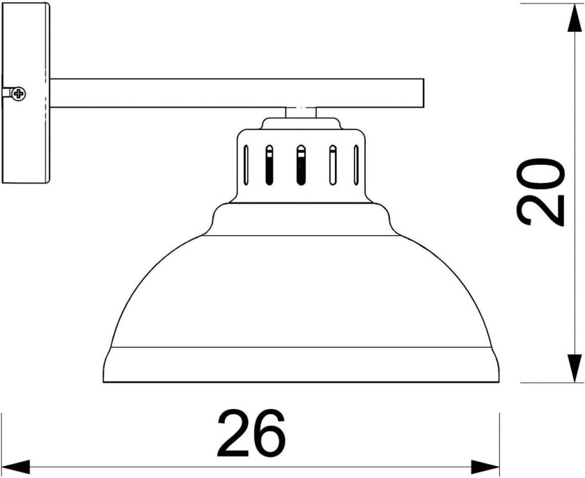 Sven vegglampe, svart-gullfarget, Ø 21 cm, stål