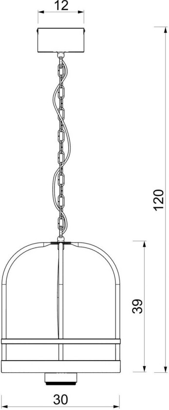 Zona hengelampe, svart, Ø 30 cm, stål