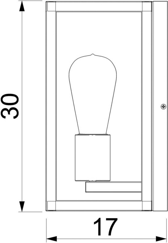 Frame vegglampe, titan-gullfarget, høyde 30 cm, stål