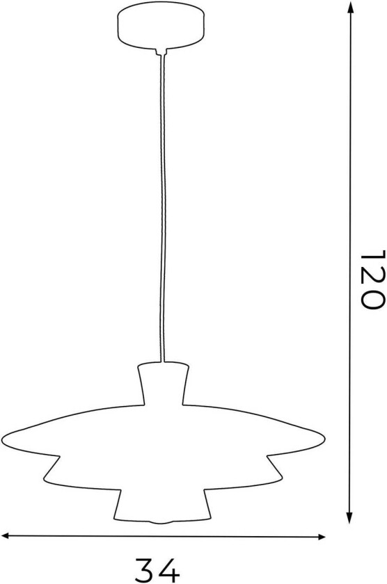 Plato pendellampe, titan/gullfarget, Ø 34 cm, stål