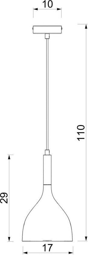 Noak hengelampe, 1 lyskilde, titan-gull/gull, stål