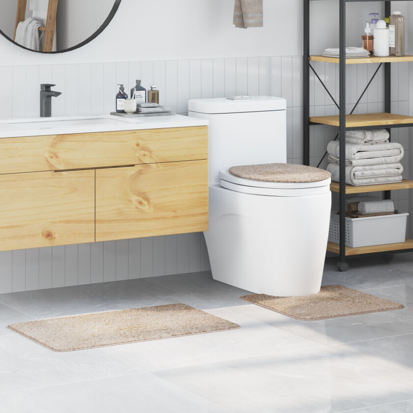 Krem Bomull 80x50 cm Badematte Rektangulær Trendy