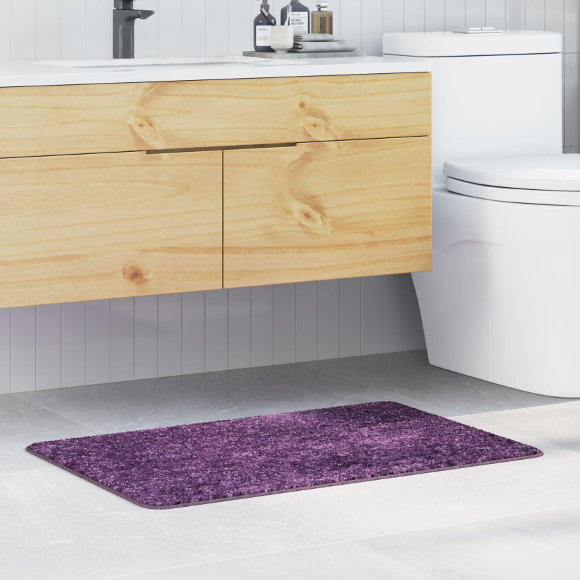 Lilla Mikrofiber 60 x 90 cm Badematter Rektangulær Moderne