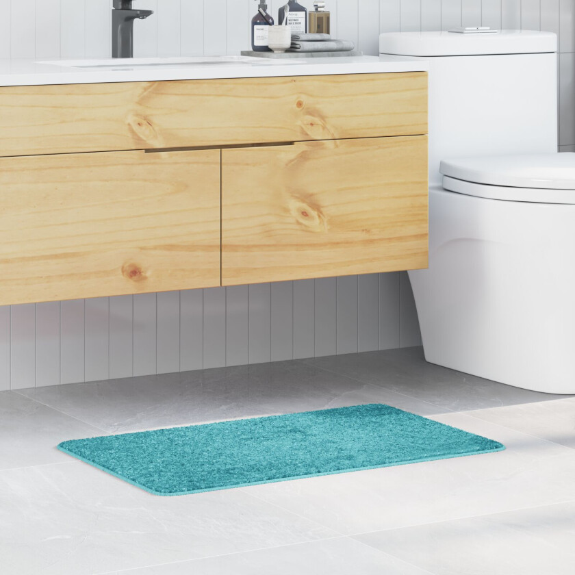 Turkis Mikrofiber 50 x 80 cm Badematte Rektangulær