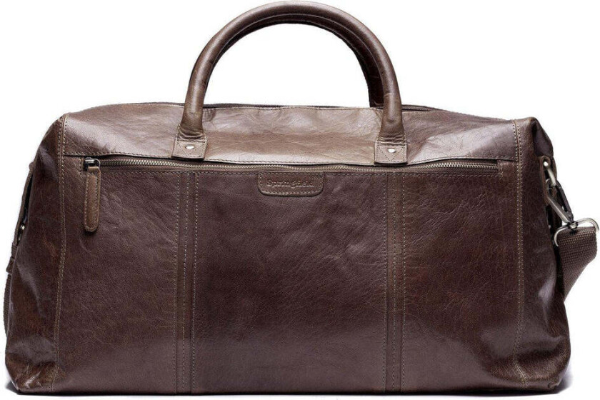weekendbag i skinn Mørkebrun