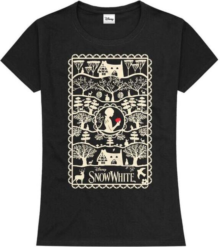 Disney T-skjorte - Paper Cut - S til XXL - Damer - svart