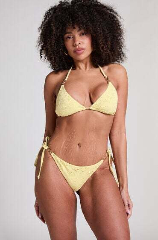 Triangle bikinitopp crochet Gul