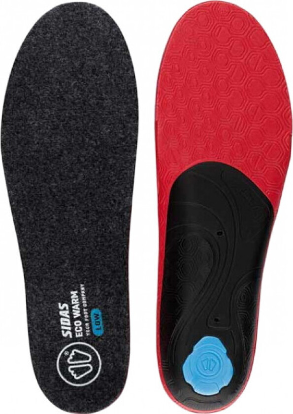 3feet Eco Warm Low, Innersåle, Black/Red