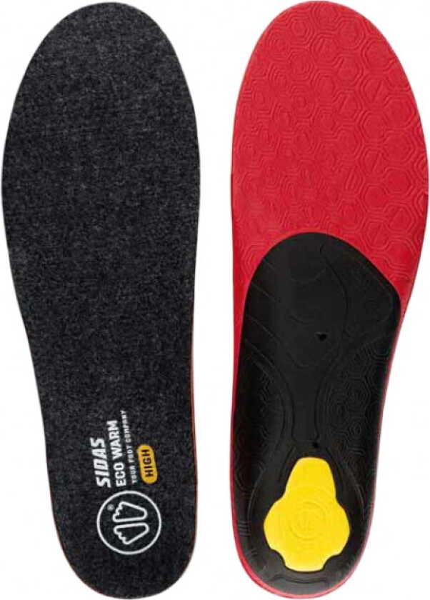 3feet Eco Warm High, Innersåle, Black/Red
