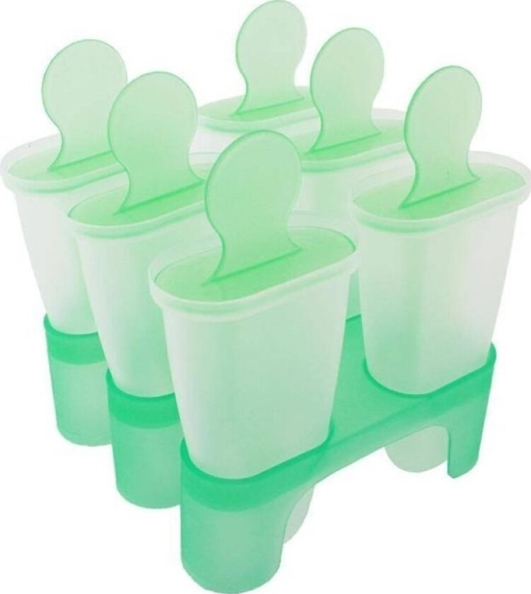 Silicone Ice Cream Molds On A Stick Green 6 Pcs. Ag760
