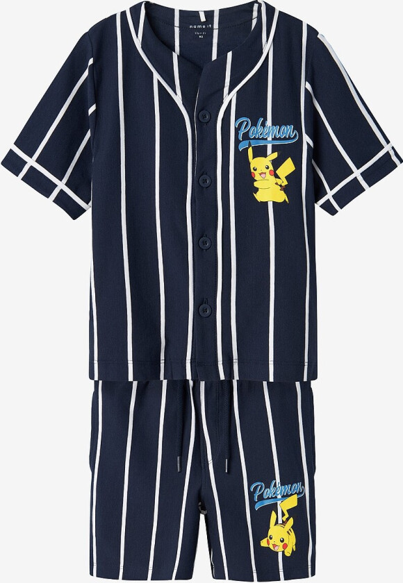 Skjorte + shorts nkmMaska Pokemon Nreg Shortsset Sky - Blå
