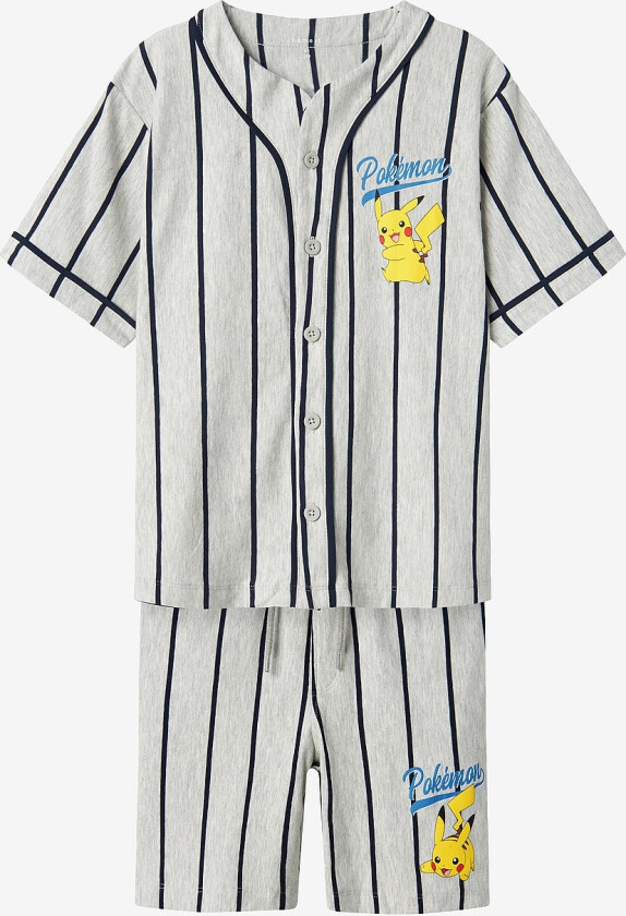Skjorte + shorts nkmMaska Pokemon Nreg Shortsset Sky - Grå