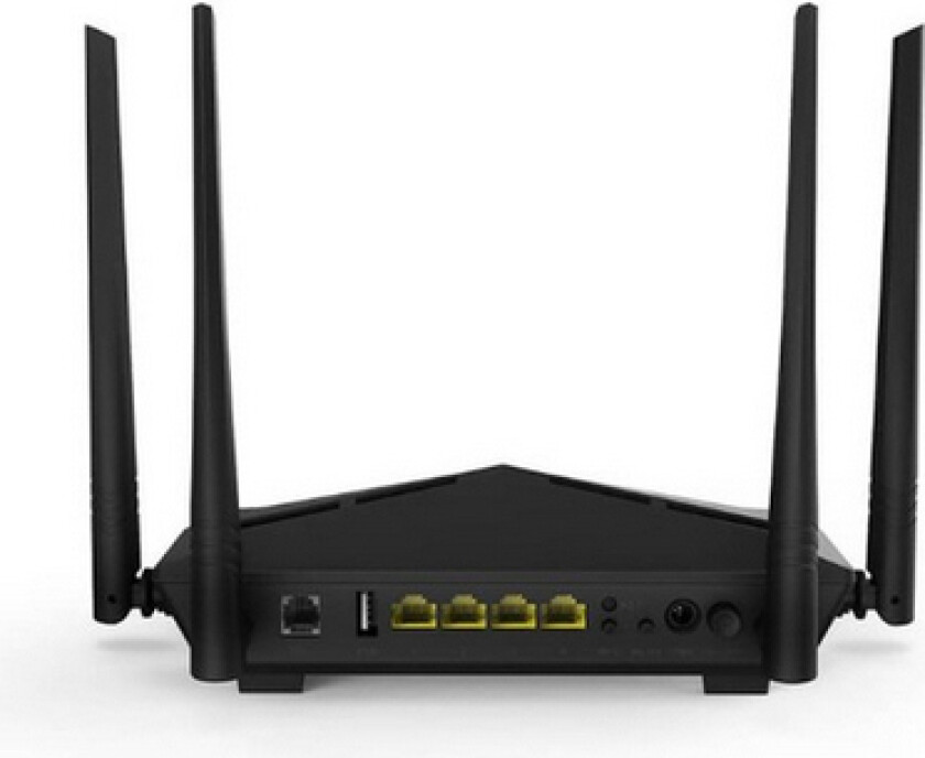 Tenda V1200, Wi-Fi 5 (802.11Ac), Dobbelbånd (2.4 Ghz / 5 Ghz), Ethernet/Bredbåndsforbindelse, Vdsl2, Sort, Frittstående Router