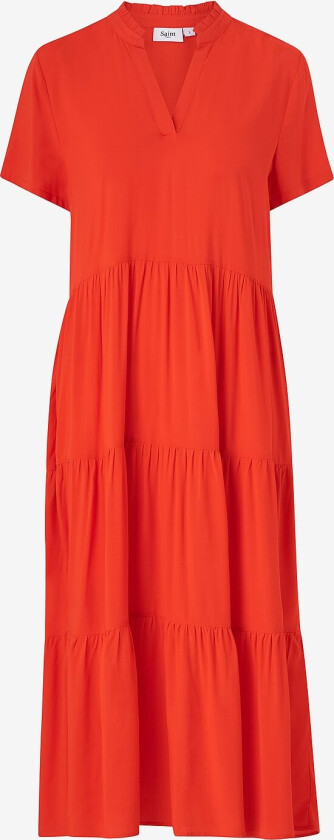Kjole EdaSZ SS Maxi Dress - Rød
