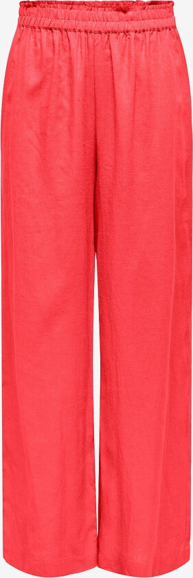 Bukser onlTokyo HW Linen Blend St Pant - Rød