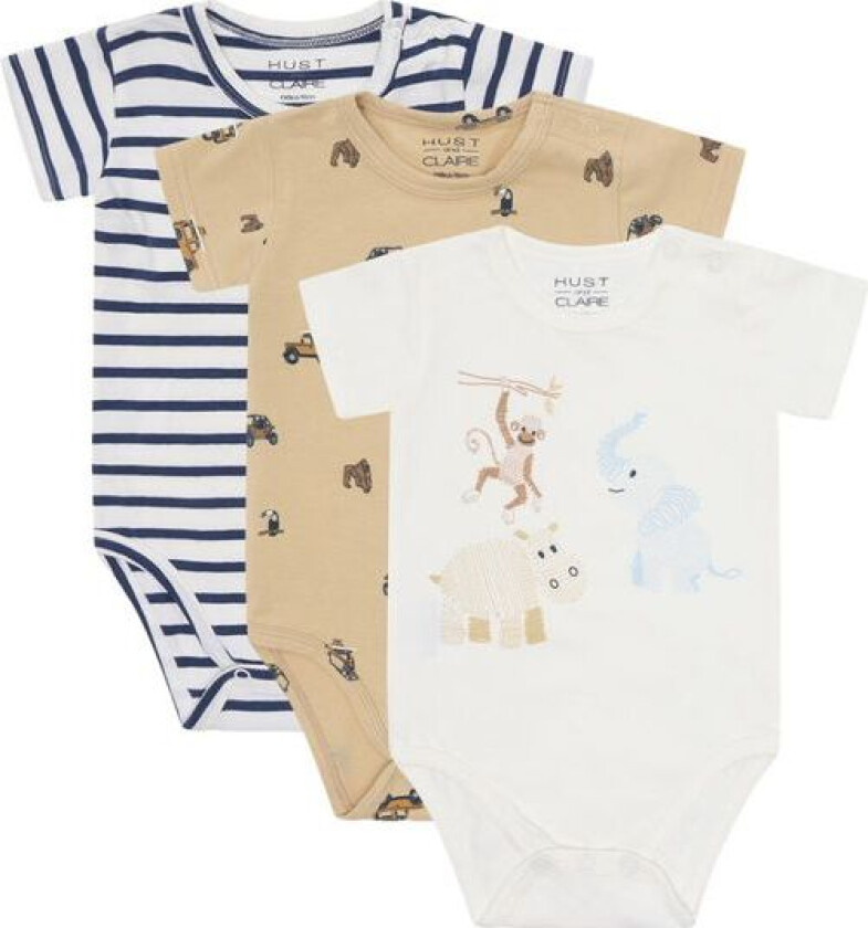 Body Kortermet 3-Pk Bertram Pale Khaki