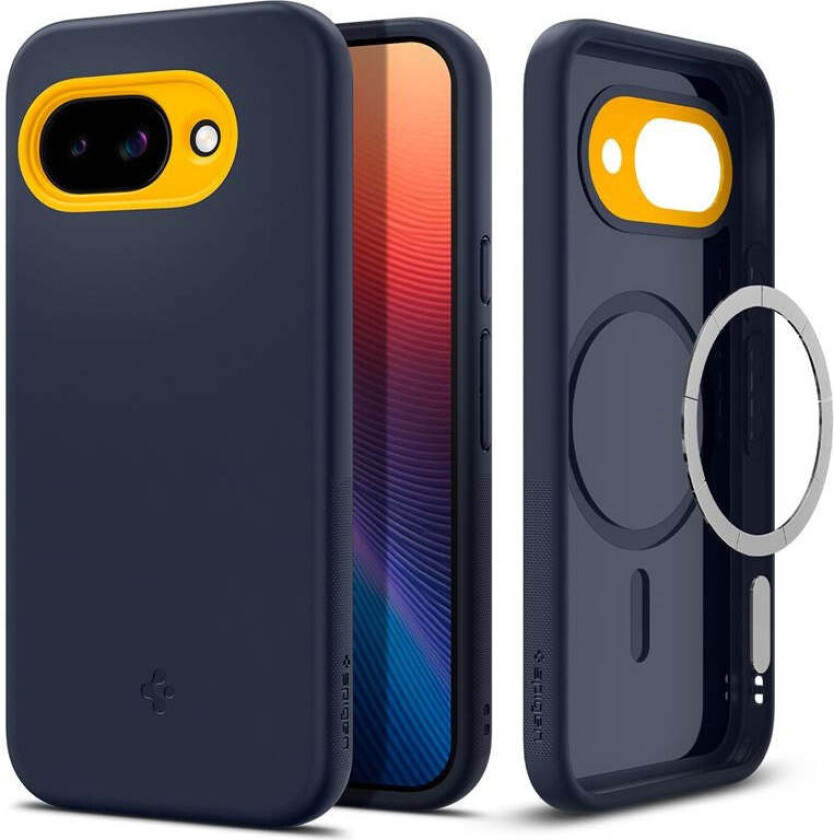 Google Pixel 9a Spigen Nano Pop Deksel - MagSafe Kompatibel - Blå / Gul