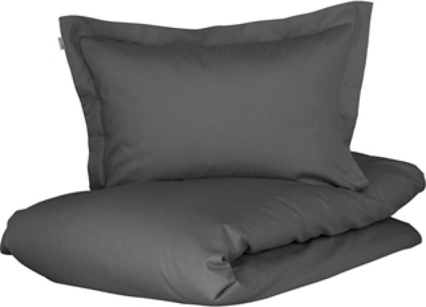 Økologisk junior sengetøy - Ekstra mykt grått jacquardvevd sengesett 100x140 cm - 100% økologisk bomullssatin (GOTS) - Turiform sengetøy