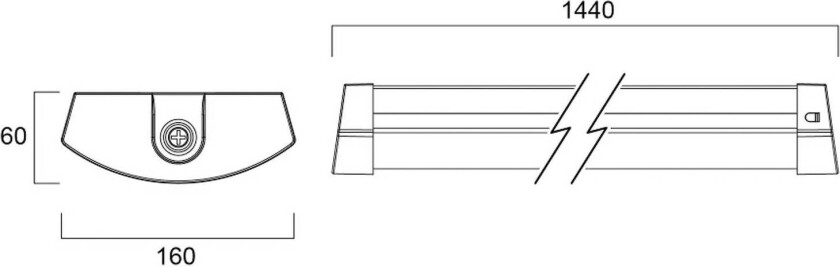 LED-taklampe Deltawing, 144 cm, IP44, 840